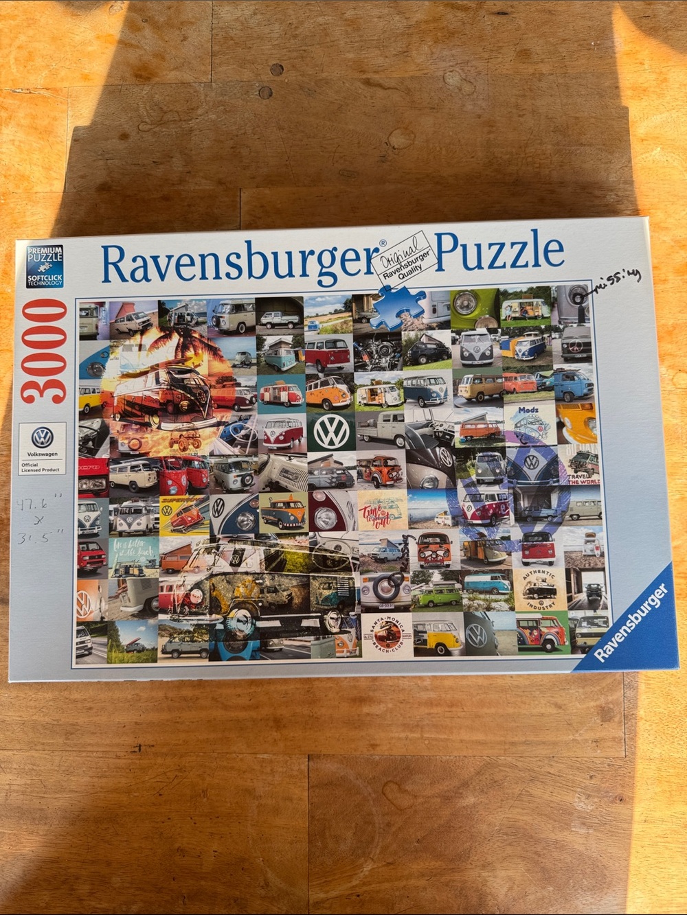 Ravensburger 3000 Piece Puzzle Volkswagen *Used Incomplete